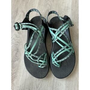 Chaco Women's Strappy Sandals - Green and Black